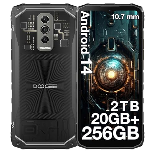 DOOGEE Blade 10 Ultra (2025) Rugged Smartphone, 20GB RAM+256GB ROM Rugged Phone Unlocked Android 14,6.56''90Hz Display,50MP Camera, IP68/IP69K Waterproof Phones, Face ID/NFC/GPS/OTG