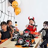 Kacctyen 24 Pcs Pirate Party Favor Goody Candy Treat Bags Halloween Pirate Captain Skull Gift Drawstring Bags for Boys Girls Adventure Themed Birthday Party Supplies Decoration(16 Pieces)