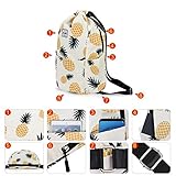 XEYOU Drawstring Sports Backpack Lightweight Gym Yoga Sackpack Shoulder Rucksack Casual Outdoor Daypack for Women and Men (Pineapple Pattern) Large