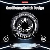 Tybasthe Push Start Button Cover, Venom Car Engine Start Stop Button Cover Protector, Cool Car Accessories Interior Decor Sticker Decals Motorcycle Key Ignition Switch Cover, Black