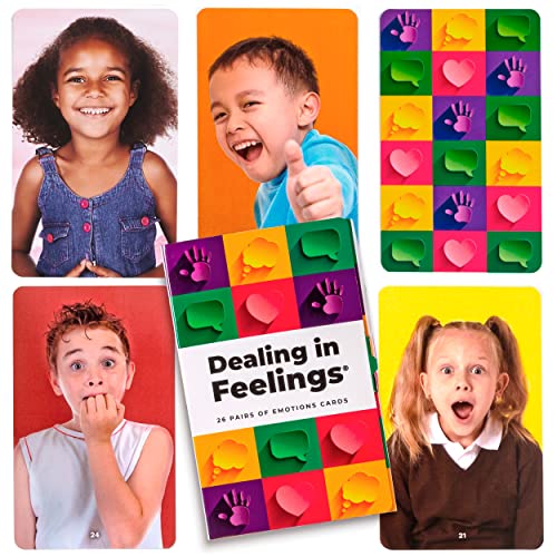 Dealing in Feelings Emotions Cards -Mixed Emotions Cards - Realistic Feelings Cards for Kids - Educational Emotion Cards for Parents, Therapists, Counselors, ABA