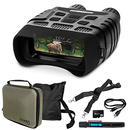 Digital Infrared Night Vision Binoculars for Camping, Hunting, Surveillance & Bird Watching, 3X Digital Zoom, 984ft Range, 2.31” LCD Display by SIGWEIS
