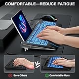 Wired Keyboard and Mouse, Large Print Backlit Keyboard with Wrist Rest and 7-Color Backlit, Lighted Computer Keyboards Easy to See, Light Up USB Keyboard Mouse Combo for PC, Windows, Laptop SABLUTE