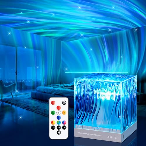 Mubarek Northern Lights Projector, 18 Colors 162 Modes Ceiling Galaxy Projector, Remote Ambient Lighting Mood Lighting, Room Lights for Bedroom, Cool Stuff Aesthetic Room Decor for Teen Girl Gifts