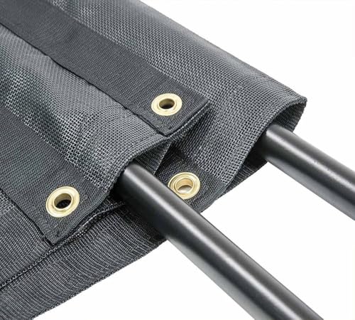 Mytee Products 5'x14' Dump Truck Mesh Tarp with 5 Inch 18Oz Double Pocket & Grommets - Vinyl Coated Dump Trailer Tarp to Prevent Load Spillage During Transportation