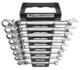 GEARWRENCH 8 Pc. 12 Pt. XL Locking Flex Head Ratcheting Combination Wrench Set, SAE - 85798