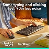 Logitech MK295 Wireless Mouse & Keyboard Combo with SilentTouch Technology, Full Numpad, Advanced Optical Tracking, Lag-Free Wireless, 90% Less Noise - Graphite