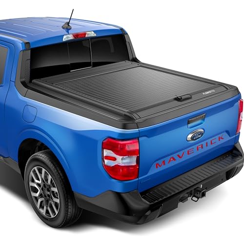 Flowkottu Retractable Hard Tonneau Cover Fits 2022-2025 Ford Maverick 4'6" Truck Bed （54.4"）