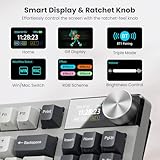 RK ROYAL KLUDGE S85 Wireless Mechanical Keyboard, TKL Keyboard with Display & Ratchet Knob, Triple-Mode Bluetooth/2.4GHz/USB-C, Custom Linear Silent Switches, 7200mAh Battery, Hot Swappable, 85 Keys