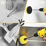 SHIELDPRO 18 Pack Drill Brush Attachment Set, Power Cleaning Scrub Brushes for Drill, Extend Long Attachment, All Purpose for Bathroom, Car Detailing, Carpet, Tile Grout, Sinks, Corners