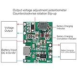 AITIAO 8Pcs 2A USB 18650 Lithium Li-ion Battery Charger Module Adjustable Boost Module DC-DC 3.7V to 5V 9V 12V Step Up Boost Module TP4056 DIY Kit Parts