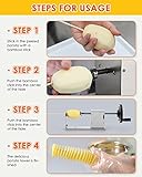 CGOLDENWALL 3 in 1 Manual Tornado Potato Slicer Spiral Potato Cutter Twisted Potato Slicer Spiral Twister Cutter Thicker Stainless Steel Vegetables Cutting Machine