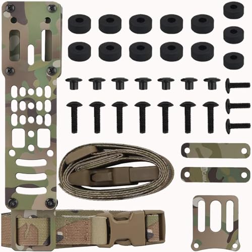 Drop Leg Holster Adapter Duty Belt Accessories for QLS Kit, Modular Holster Adapter with Thigh Strap Airsoft Tactical Gear, Compatible for Safariland QLS/G-Code/Blackhawk (Camo)