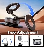 REOKILY Strong Magnetic Car Phone Holder for MagSafe, Ultra Vacuum Suction Cup Phone Mount 360° Cell Phone Holders for Your Car Accessories for iPhone 16 15 14 13 12 Android