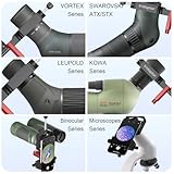 tridaptor - Universal Digiscoping Adapter | High-Precision Phone to Telescope 3-Axis Metal Holder Mount for Spotting Scope Binocular Monocular Microscope|Fits 2.4" Eyepiece Max&Any Cell Phone Camera