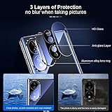 QUIETIP Case Compatible with Honor 90 5G,Magnetic Body Metal Frame Double Sided Clear Tempered Glass Shockproof with Camera Protection Cover Thin,Black