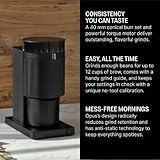 Fellow Opus Conical Burr Coffee Grinder - All Purpose Electric - Espresso Grinder with 41 Settings for Drip, French Press, & Cold Brew - Matte Black