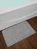 Ambesonne Nordic Bath Mat, Modern and Monochrome Geometric Minimalist Composition with Triangles and Dots, Plush Bathroom Decor Mat with Non Slip Backing, 30.2" x 20", Black and White