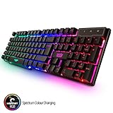 Gaming Keyboard and Mouse and Mouse pad and Gaming Headset, Wired LED RGB Backlight Bundle for PC Gamers and Xbox and PS4 Users - 4 in 1 Edition Hornet RX-250