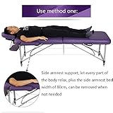 Folding Massage Bed, Beauty Bed Physiotherapy Scraping Household Portable Tattoo Bed with Aluminum Bed Foot Massage Table