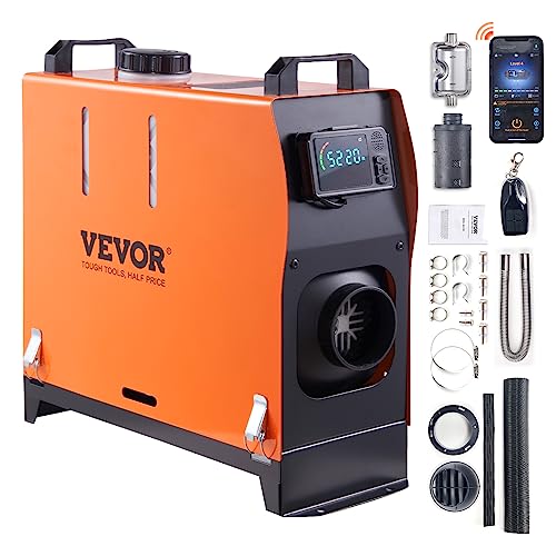 VEVOR 8KW Diesel Heater All in One, Diesel Air Heater with Bluetooth App Control, Portable Parking Heater Automatic Altitude Adjustment Max 18045 ft, Remote Control and LCD, for Vehicles