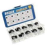 BOJACK 10 Values 50 Pcs LM317 L7805 L7806 L7808 L7809 L7810 L7812 L7815 L7818 L7824 TO-220 Package High Current Positive Voltage Regulator Assortment Kit