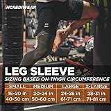 Incrediwear Leg Sleeve – Full Length Long Leg Sleeve for Leg Pain Relief & Muscle Recovery, Helps Reduce Swelling & Inflammation, Promotes Circulation, Leg Sleeves for Men & Women (Charcoal, X-Large)