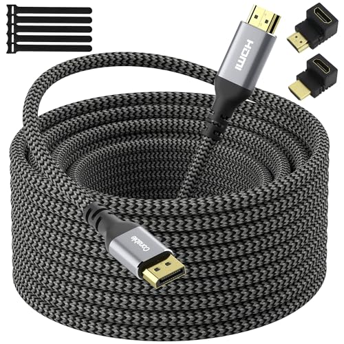 4K DisplayPort to HDMI Cable - 25FT, High Speed Active, Supports 4K@60Hz 2K@120Hz 1080P for HDTV, Monitor, Projector