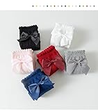 Kid Girls Knee High Stockings or Over Calf Socks Cotton Princess Tube Dress Socks (3-12 Years, Stripe- 6Pairs)