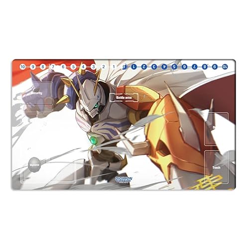 New Mlikemat Anime DTCG Duel Playmat Digimon Omegamon Trading Card Game Mat Pad + Free Mat Bag