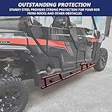 SAUTVS Extreme Kick-Out Steel Rock Sliders for General 4 1000 17-24, Combined Side Bumper Protection Frame Side Steps Nerf Bars for Polaris General XP 4 1000 2017-2024 Accessories, Replace #2881992