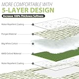 ZAZE Extra Large Picnic Outdoor Blanket, 80''x80'' Waterproof Foldable Blankets Gingham Picnic Mat for Beach, Camping Grass Lawn Park Accessories Cute Couple Gifts Ideas Wedding Registry(Green White)