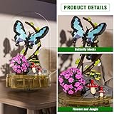 Mould King Butterfly Insect Building Block Set, Creative Flower Bug Kits Toys with Music Display Box, Collection DIY Office Home Decor for Adutls Kids Girls 8+, 10103