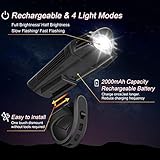 Ascher Ultra Bright USB Rechargeable Bike Light Set, Powerful Bicycle Front Headlight and Back Taillight, 4 Light Modes, Easy to Install for Men Women Kids Road Mountain Cycling Black