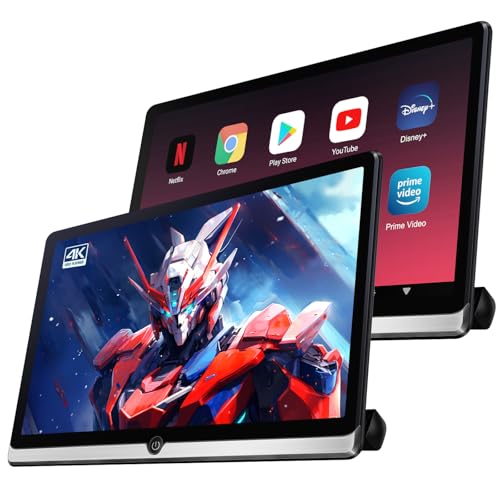 14 inch 4K Android 11 Portable Car TV Headrest Monitor Rear Entertainment System for Cars Back Seat,Touch Screen Support Phone Wireless Mirror Link,with WiFi/Bluetooth/HDMI/Multi-Media Video Player