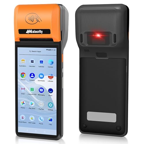 Alacrity Handheld Mobile POS PDA Terminal, 1D 2D Scan Module, 58mm Receipt Printer, Android 12, 5.9" Touch Screen Supports 4G WiFi Bluetooth, Perfect to Manage Queues, Online, Mobile & Takeaway Orders