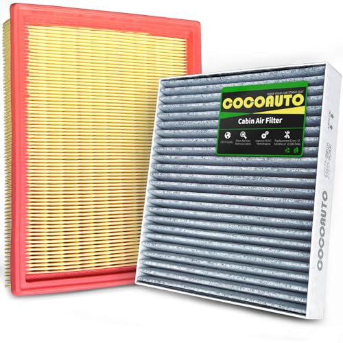 COCOAUTO Engine Cabin Air Filter set for Nissan Pathfinder INFINITI QX60 3.5L 2022 2023 2024, Selected Models Replace 272775NA1A 165466TA0A