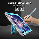 Fintie Shockproof Case for Samsung Galaxy Tab S6 Lite 10.4 Inch 2024/2022/2020, Tuatara Rugged Unibody Hybrid Bumper Kickstand Cover with Built-in Screen Protector, Sky Blue