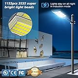 3000W Solar Street Lights Outdoor - 6500K Wide Angle Solar Street Light Motion Sensor, Solar Parking Lot Lights Commercial Dusk to Dawn, Solar Lights Outdoor Waterproof Remote Control for Yard(2 Pack)