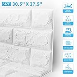 Art3d 115 Sq.Ft Peel and Stick 3D Wall Panels for Interior Wall Decor, Self-Adhesive Foam Brick Wallpaper in White, Pack of 20