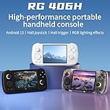 RG406H Retro Game Console 128G TF Card 5000+ Games, 4-inch Android 13 Unisoc T820 Processor 8 Cores Emulator Video Games RG 406H Supports 5G WiFi 4.2 Bluetooth Online Fighting,Streaming