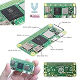 Vilros Raspberry Pi Zero 2 W Basic Starter Kit with Muti Purpose ABS Case -Incudes Pi Zero 2 W Board, Multi Use Case, Power Supply, HDMI-USB Adapters and More (Black)