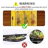 TRUSCEND Pre-Rigged Fishing Jigs, 1:50 Super Durable TPE Bass Fishing Lures, Well-Made Lifelike Soft Shrimp Swimbait, Weedless MarshSwamp Fishing Lure for Trout Crappie Walleye, Keep Separately!