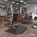 OmySalon Salon Mat for Hair Stylist 3’x4’x7/8'' Anti Fatigue Barber Floor Mat with Round Base, Salon Chair Mat for Hairdresser Standing, Barbershop Beauty Spa Styling Shampoo Equipment