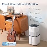 LEVOIT Superior 6000S Smart Evaporative Humidifiers for Home Whole House up to 3000ft², 6 Gal, Last 72-Hour, Premium Filter, Dry Mode, Wheels & Water Fill Hose & Foldable Storage - Quiet Sleep Mode