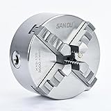 5 Inch 4 Jaw Lathe Chuck 125MM SANOU 4 Jaw Self-Cening Chuck K12-125 Manual Metal Lathe Chuck 4 Jaw