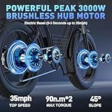 Urbrica Electric Bike for Adults, 1500W 30MPH,48V 20/23AH,Max 75Miles Electric Motorcycle 20" Fat Tire Dirt Bike, Shamano 7-Speed E-Bike Dual Shock Absorber UL2849 Certified