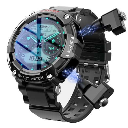 1.52-inch Full Touch HD Screen Metal Body, smartwatch with Earbuds,TWS Sports Earbuds Smart Watch Two-in-one, Support Custom Dial, Local Music Storage, Health Monitoring, Message Notification