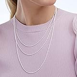 Amazon Essentials Sterling Silver Diamond Cut Rope Chain Necklace, 18" (previously Amazon Collection)