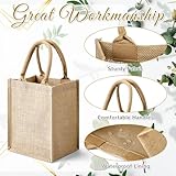 GliCraft 20 Pack Burlap Tote Bags with Handles Reusable Jute Gift Bags Thank You Gift Tags Chiffon Silk Ribbons for Wedding Invitations Parties and Baby Showers Bridesmaid(Sage Green)